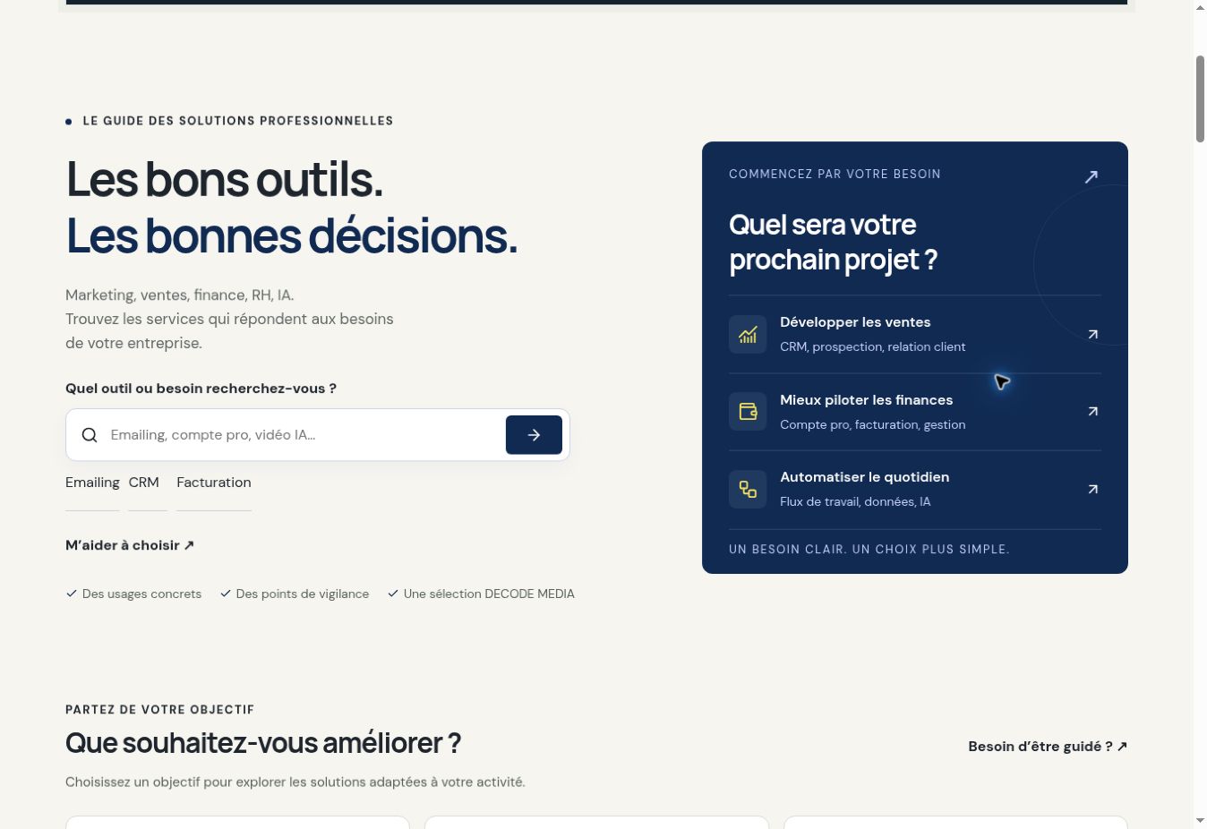 DECODE STACK — Les bons outils pour votre entreprise.